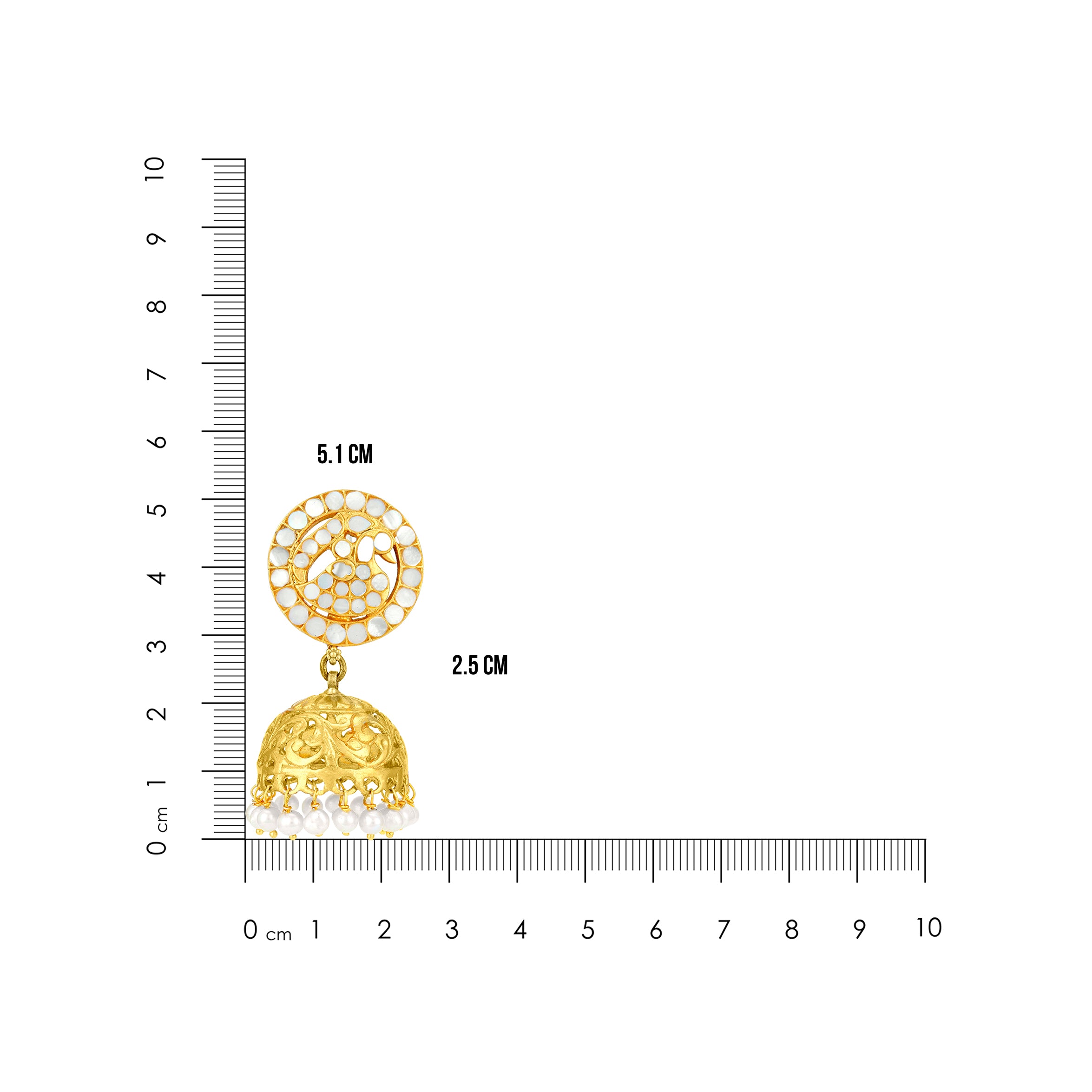 925 Sterling Silver Elegant Filigree Jhumka Earrings for Women