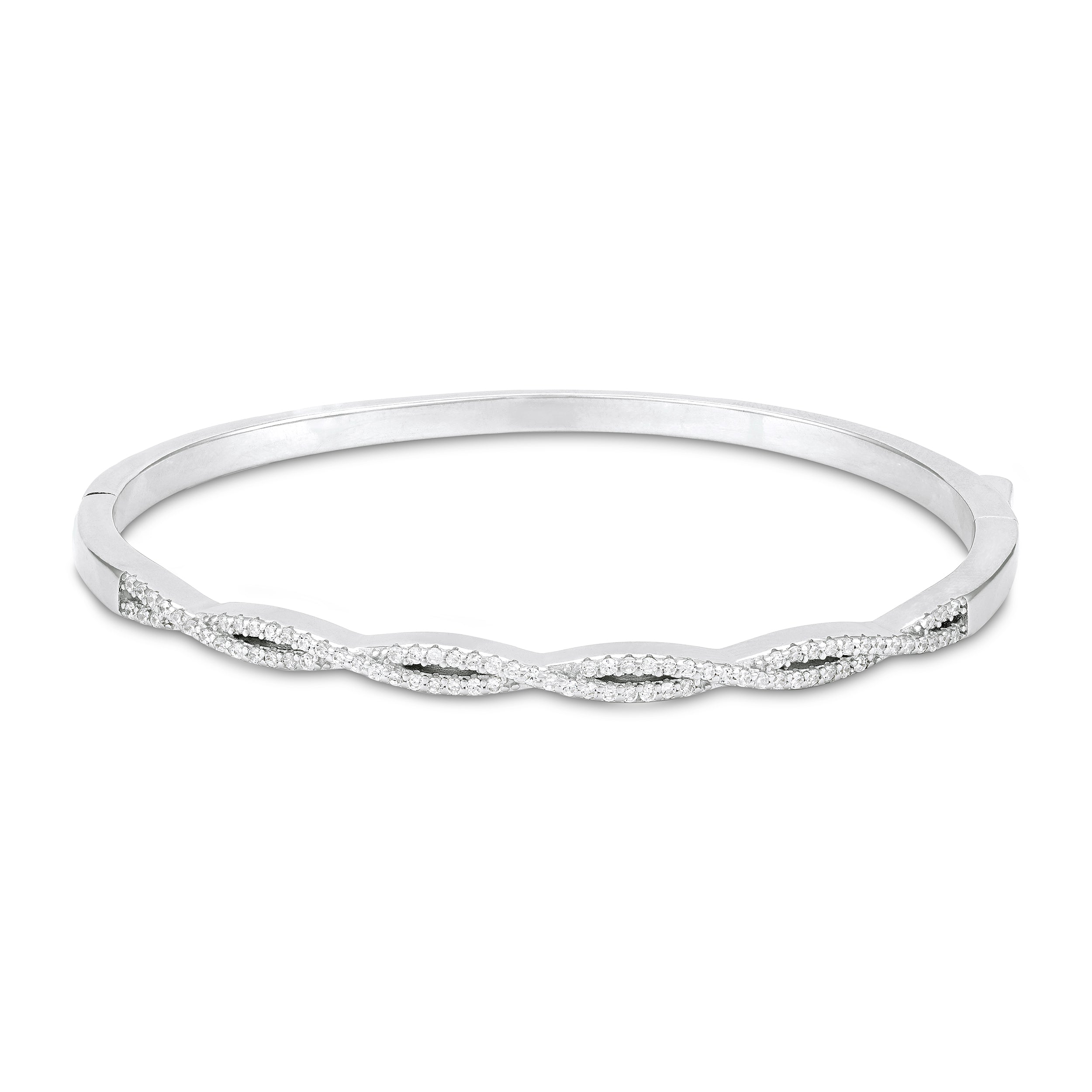 925 Sterling Silver Elegant Infinity-Inspired Marquise Kada for Women