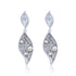 925 Sterling Silver Elegant Leaf-Shaped Dangling Pearl Earring for Women