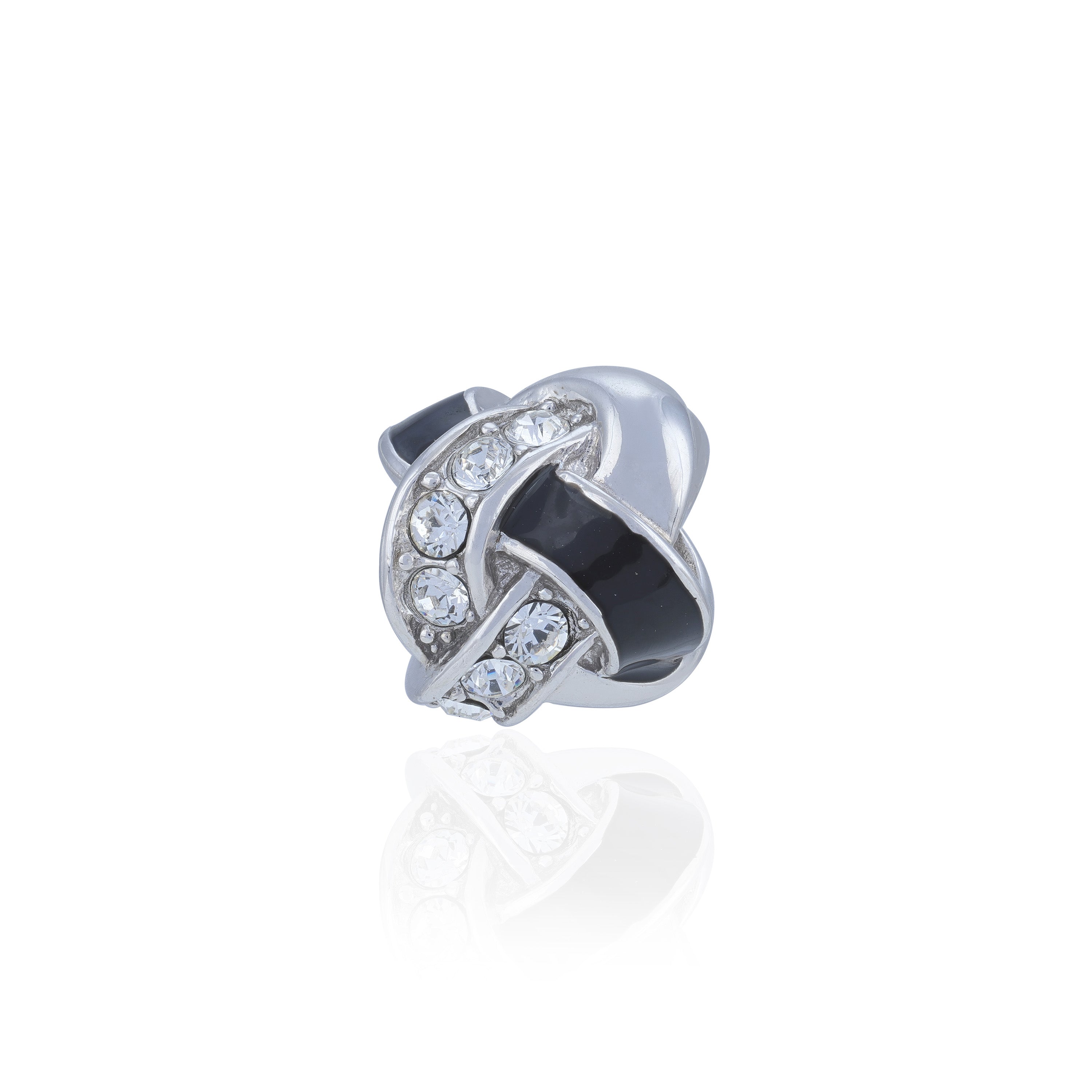 925 Sterling Silver Enchanted Ebony Knot Charm Pendant for Women