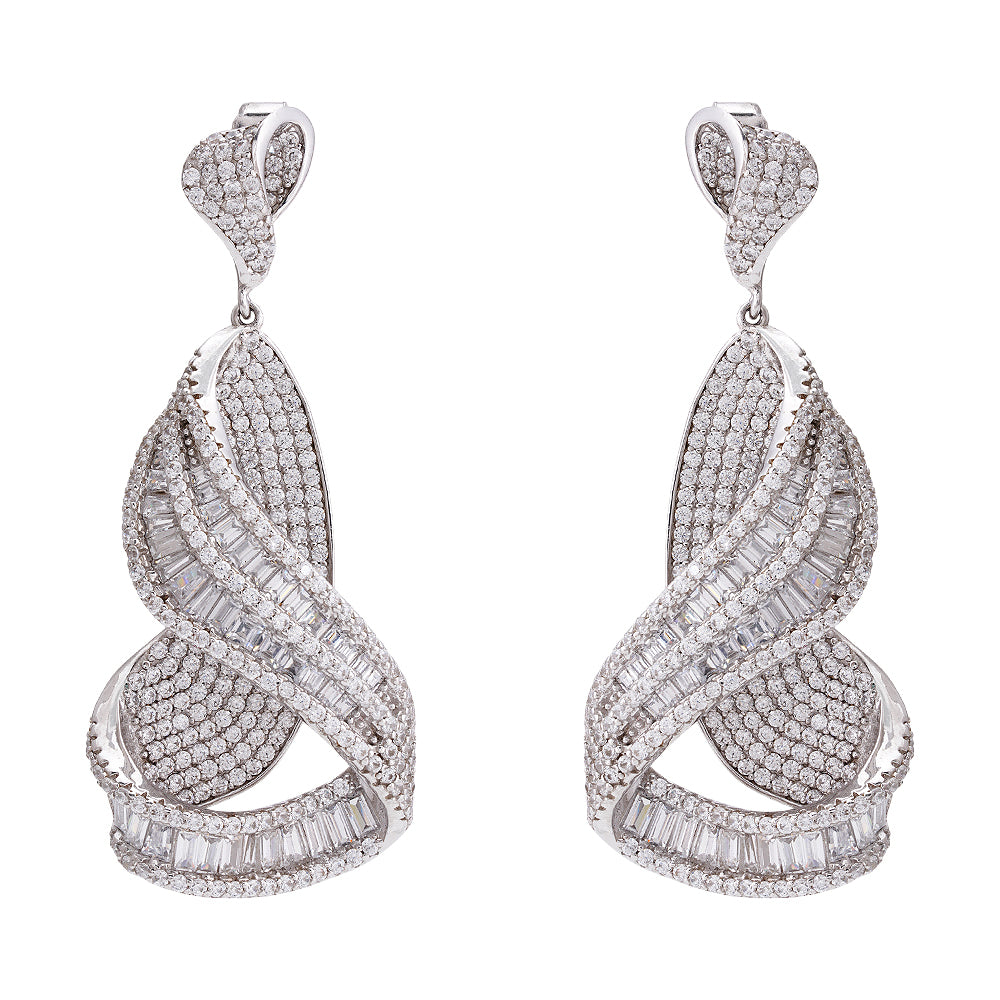 925 Sterling Silver Eternal Spiral Earring