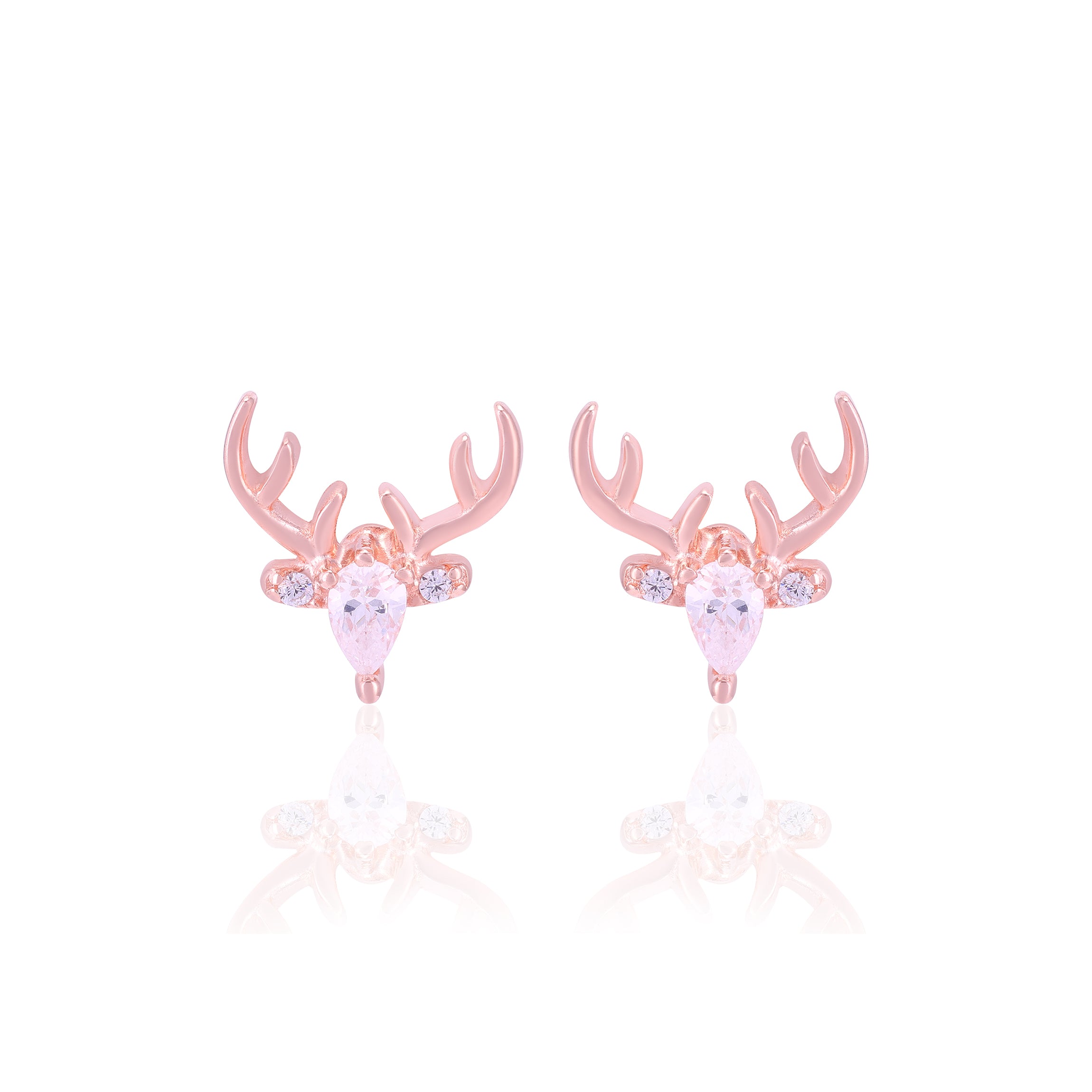925 Sterling Silver Festive Antler Earrings For Women