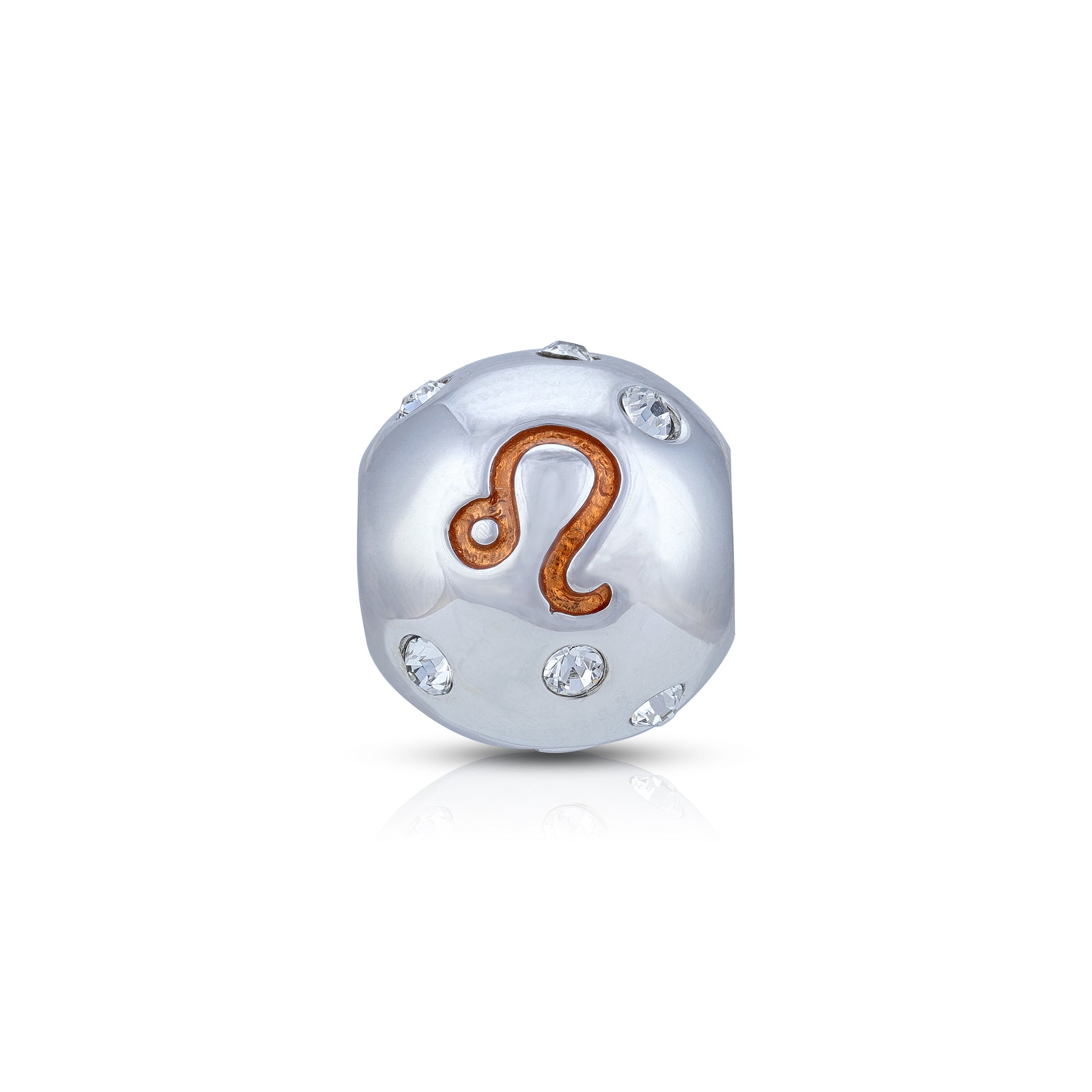 925 Sterling Silver Fiery Leo Zodiac Charm Pendant for Women