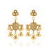 925 Sterling Silver Floral Centered Heart Gold Plated Beads Drop Earrings for Women