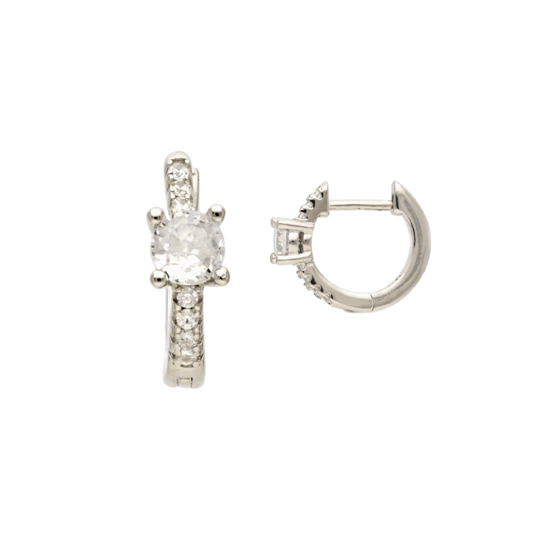925 Sterling Silver Frosty White Stud