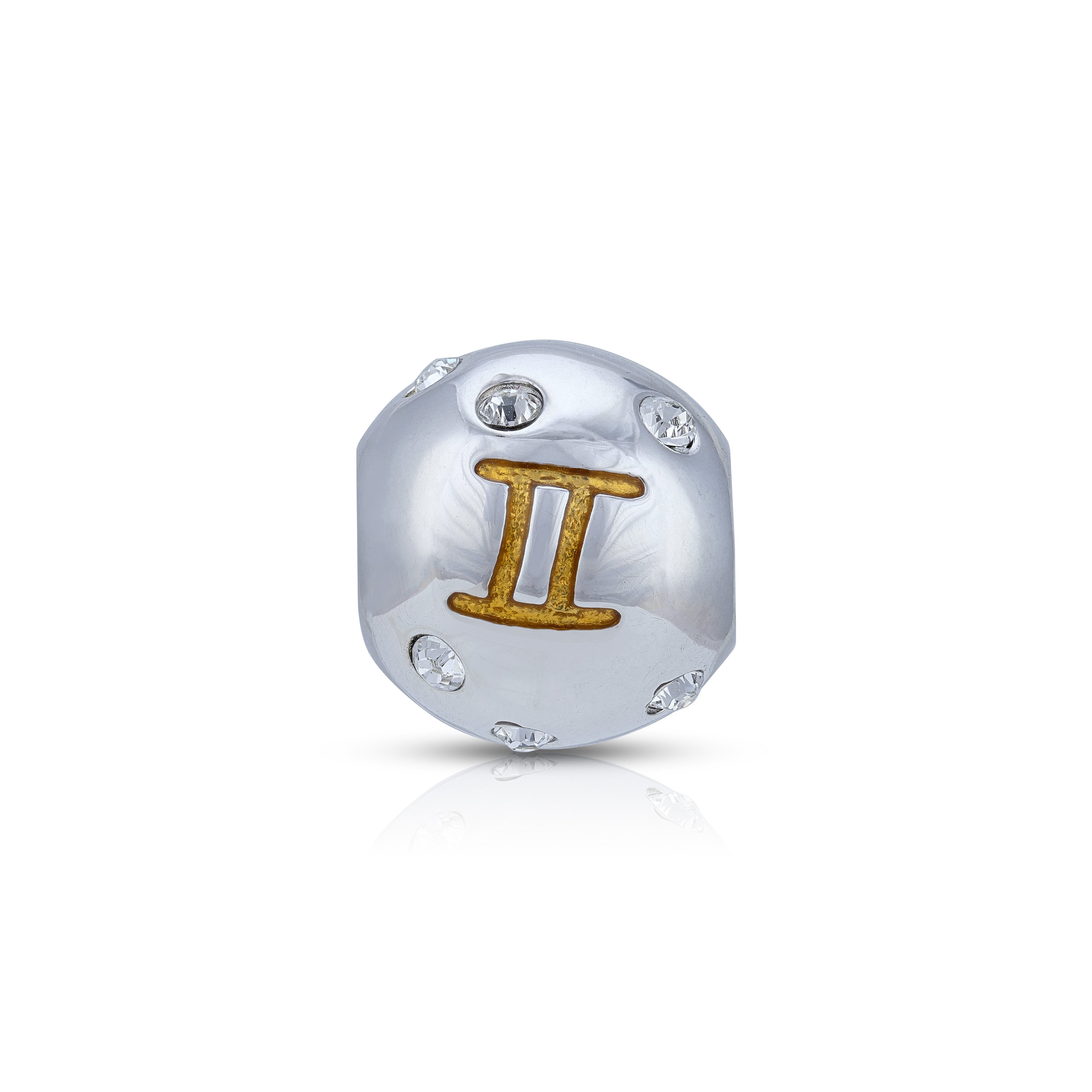 925 Sterling Silver Gemini Radiance Orb Charm Pendant for Women