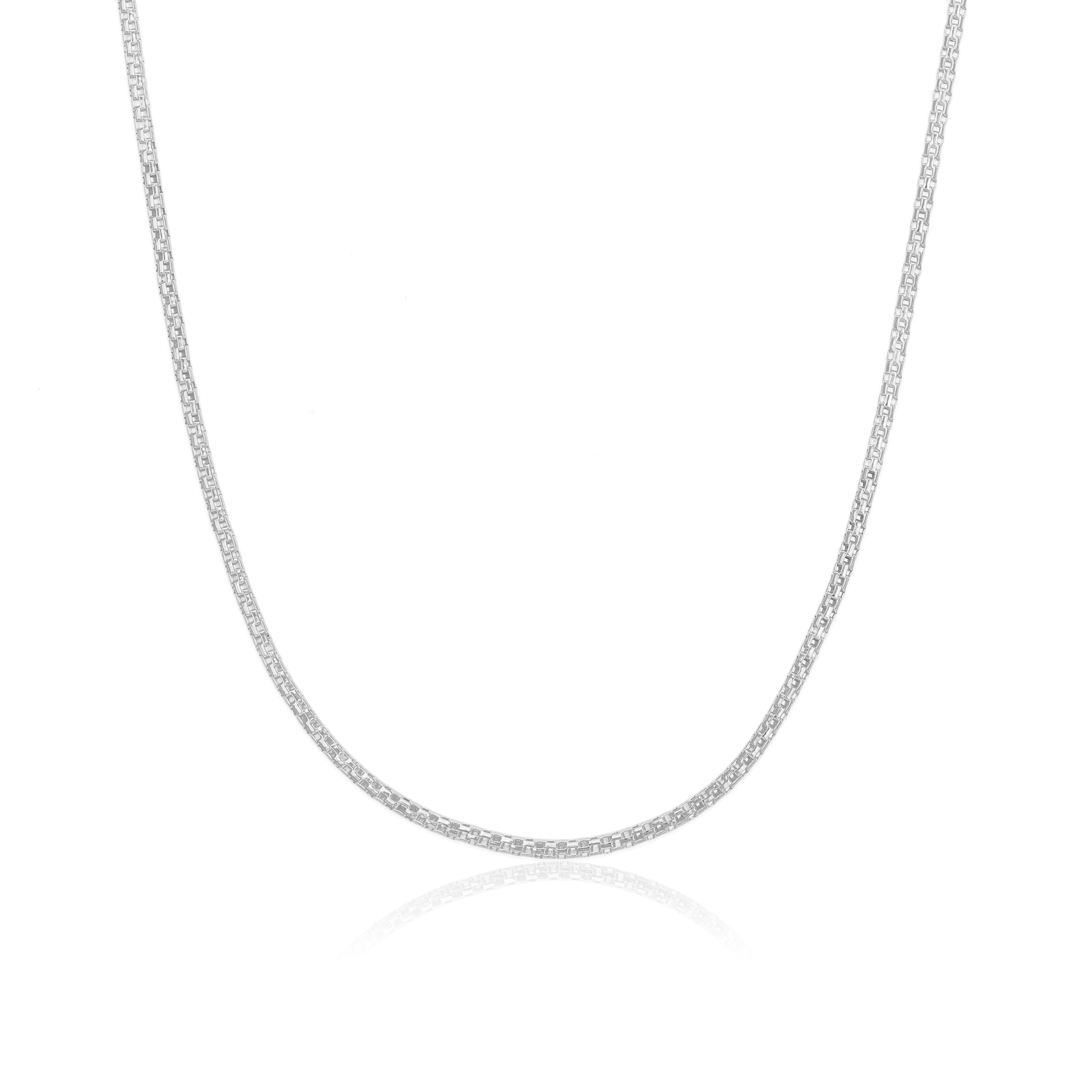 925 Sterling Silver Geo-Boxed Link Chain for Men