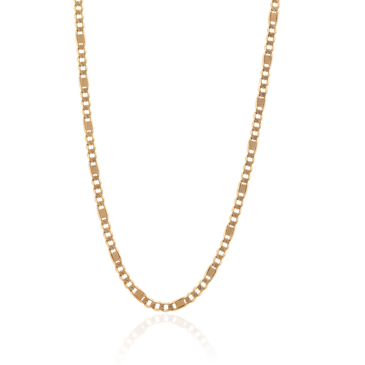 925 Sterling Silver Gold Plated Cuban Chain For Women