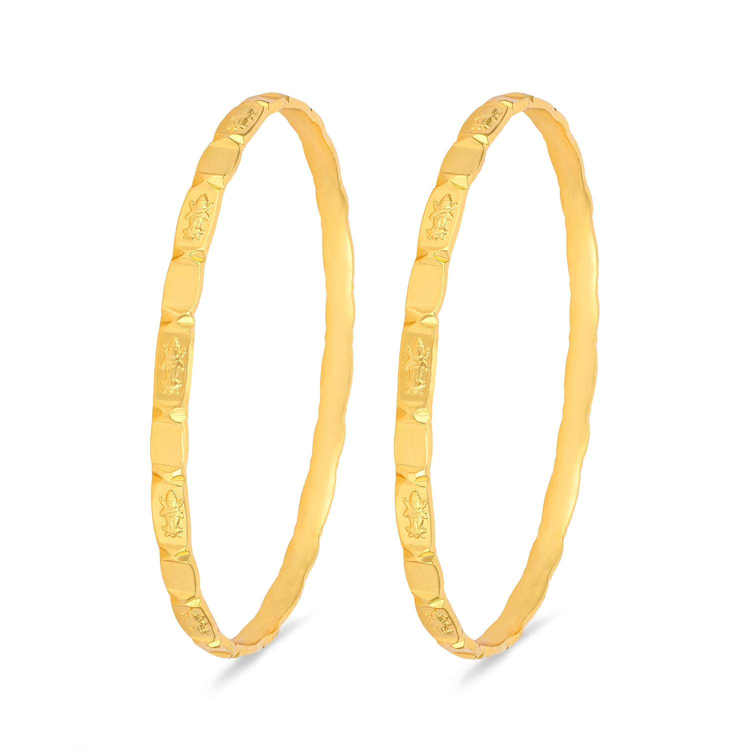 925 Sterling Silver Gold Plated Eternal Motif Carved Bangle for Women