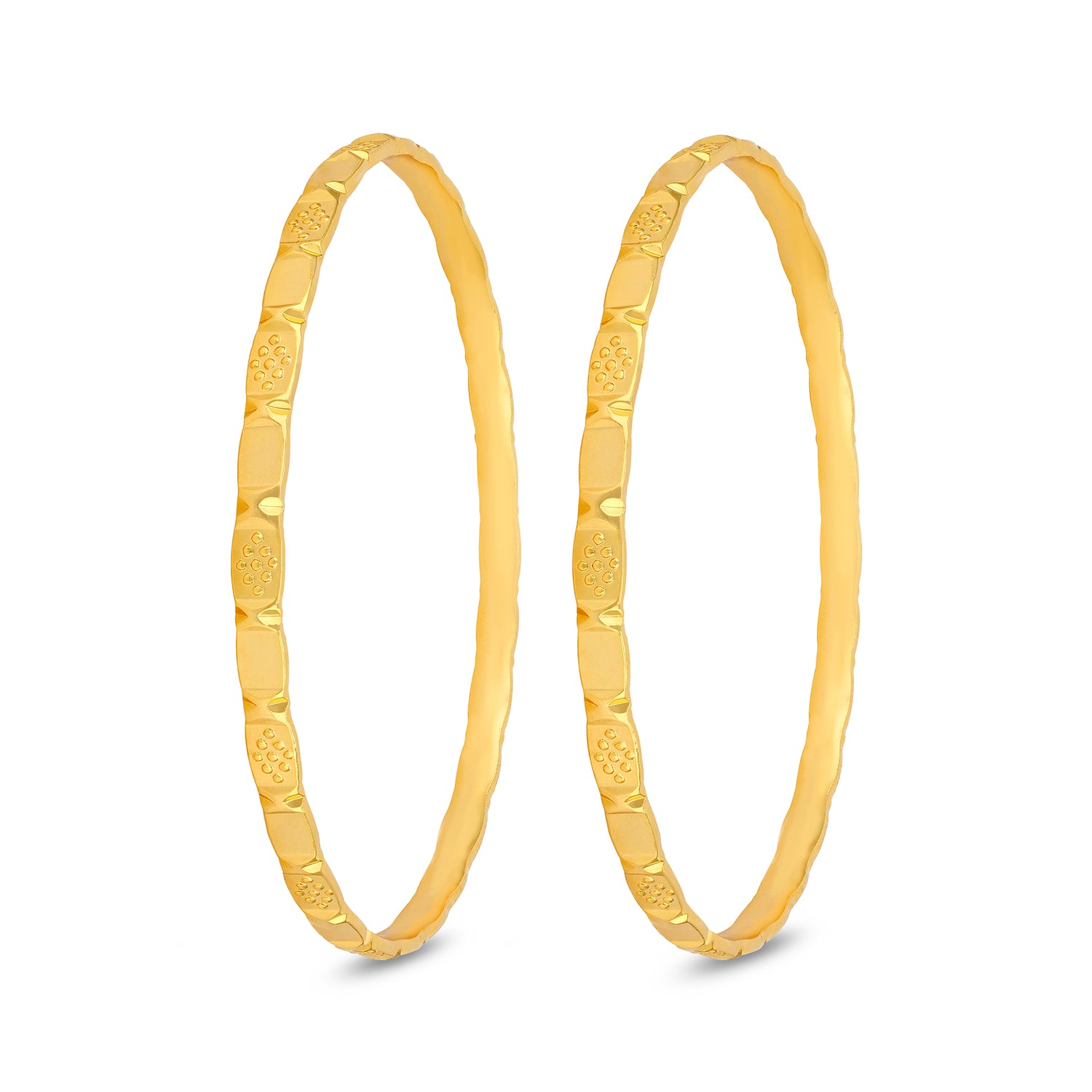 925 Sterling Silver Gold Plated Majestic Panels Bangle For Women