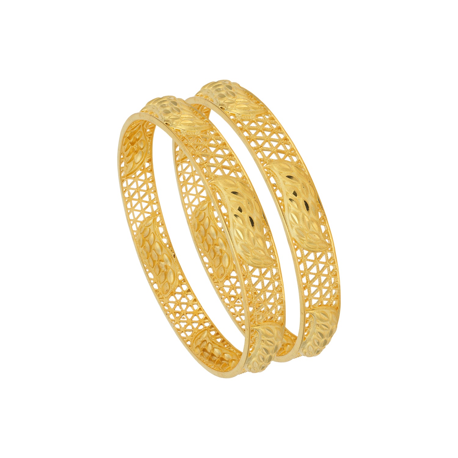 925 Sterling Silver Heritage Leaf Trellis Bangle for women