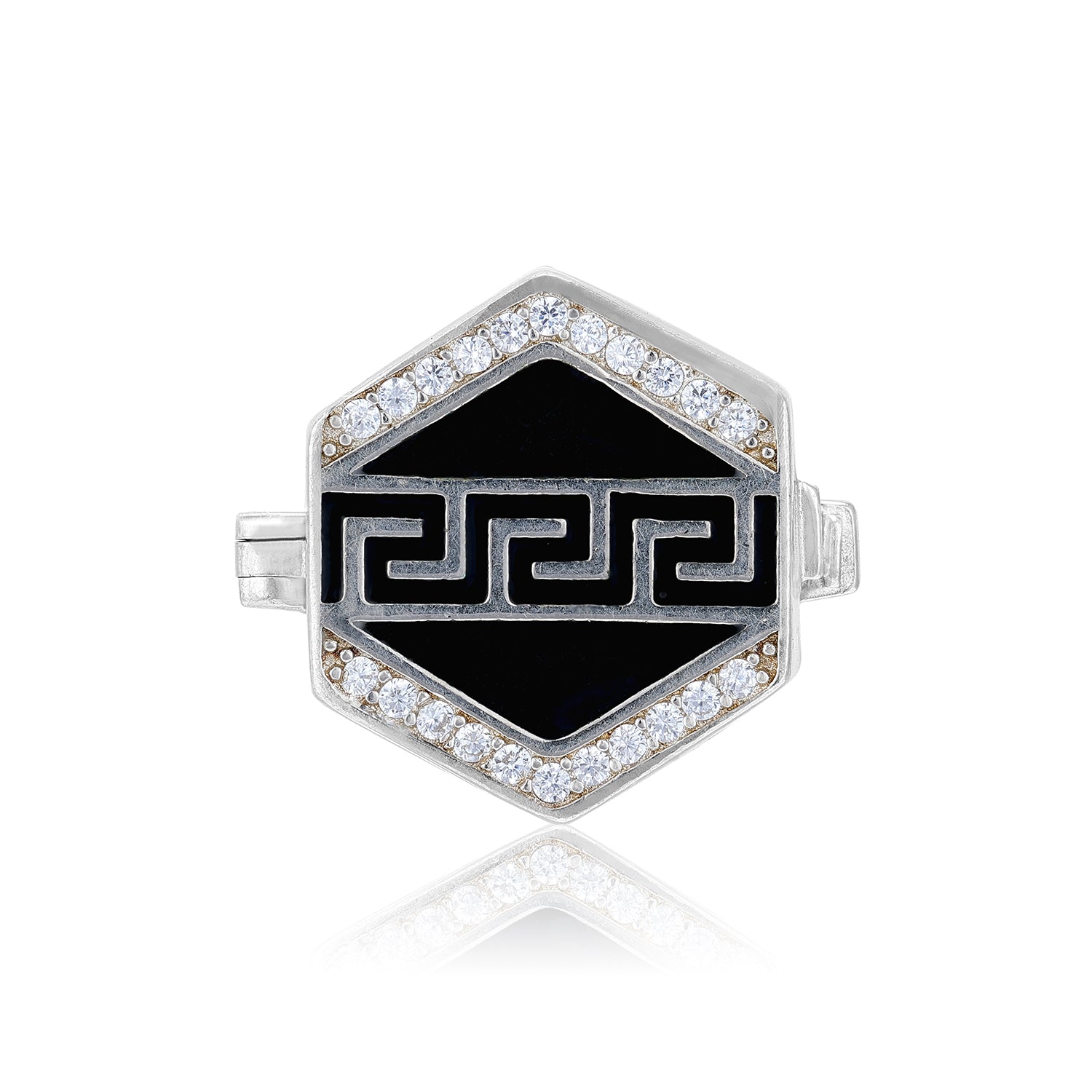 925 Sterling Silver Hexa Labyrinth Coat pin for Men