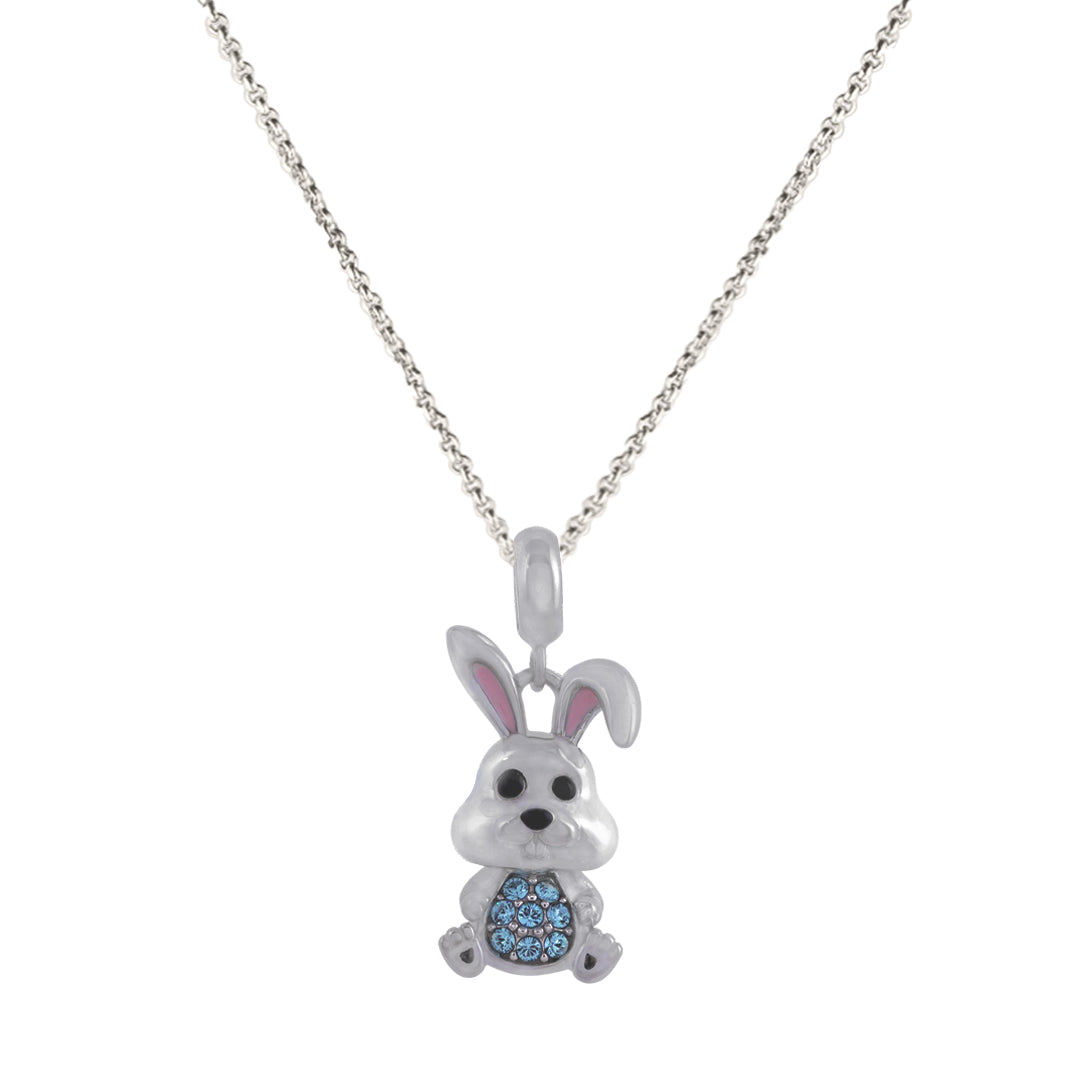 925 Sterling Silver Honey Bun Rhodium Plated Pendant For Kids