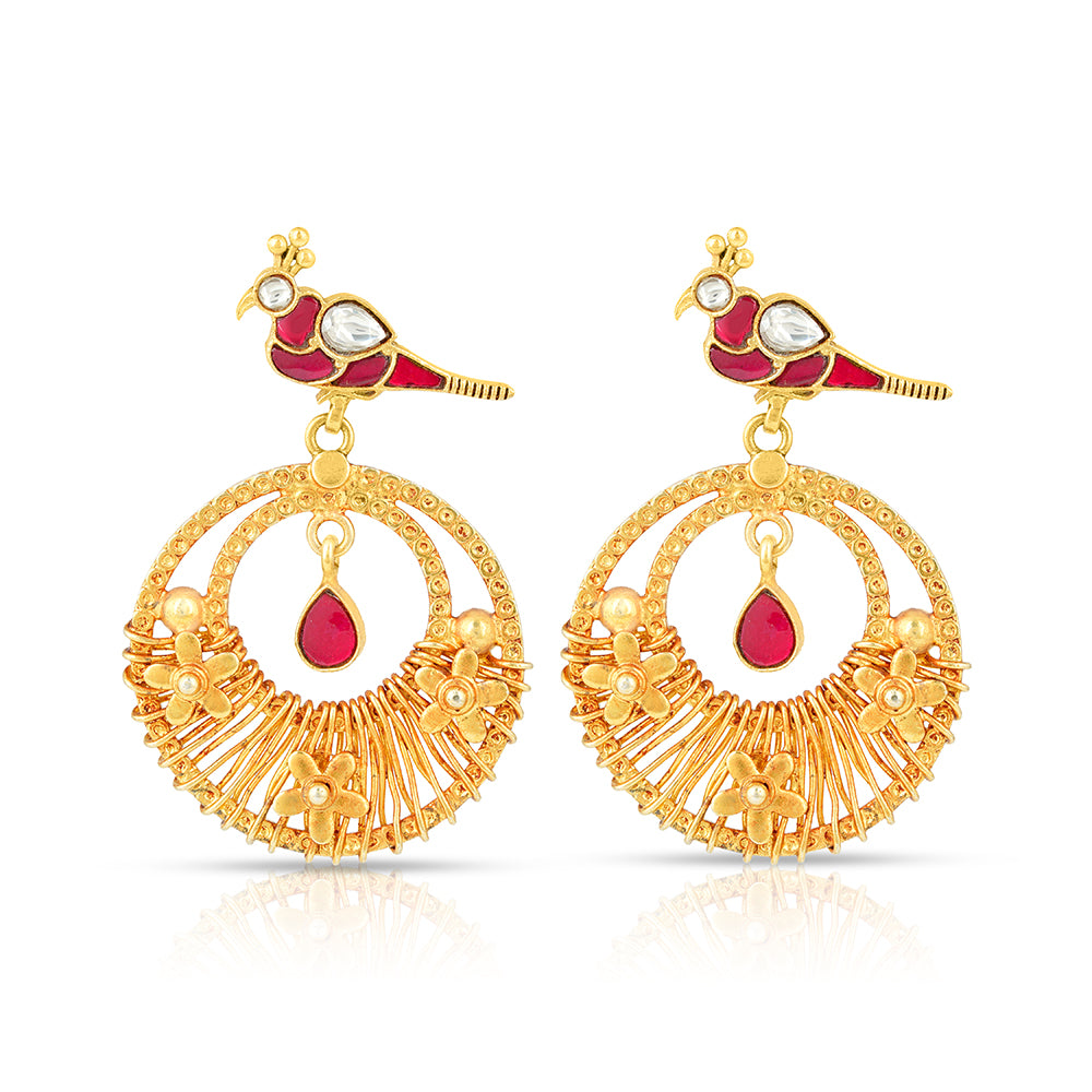 925 Sterling Silver Intricate Bird Dangle Earrings for Women