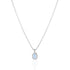 925 Sterling Silver June Month Oval Moonstone Birthstone Chain Pendant For Women