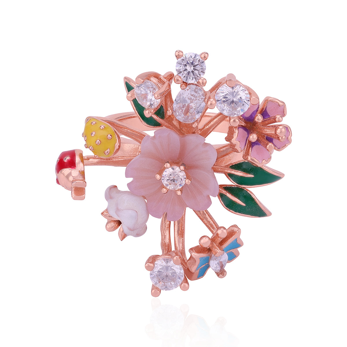 925 Sterling Silver Lumiflora Crown Ring For Women