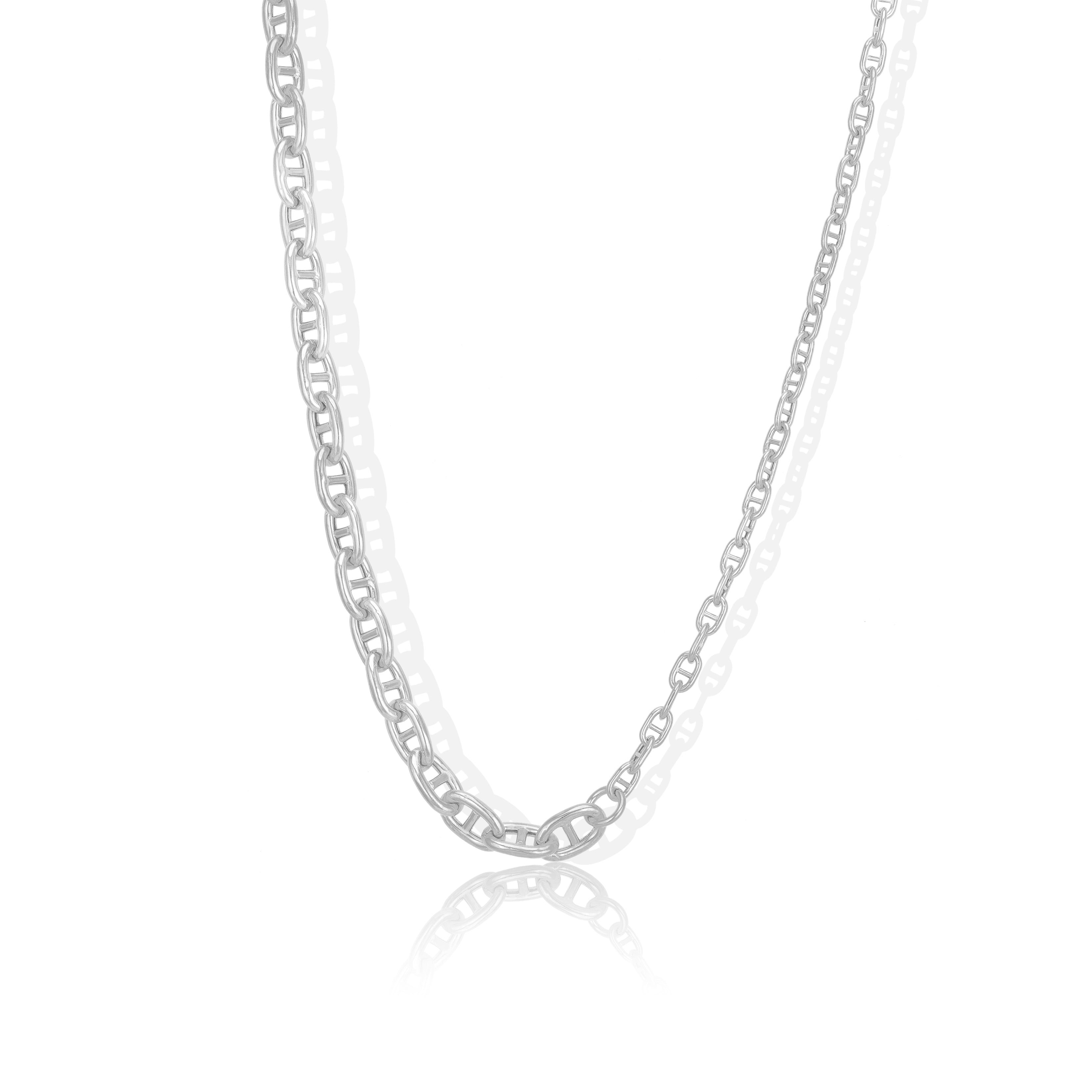 925 Sterling Silver Maverick Link Trail Chain for Men