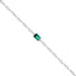 925 Sterling Silver May Month Square Emerald Birthstone Bracelet For Women