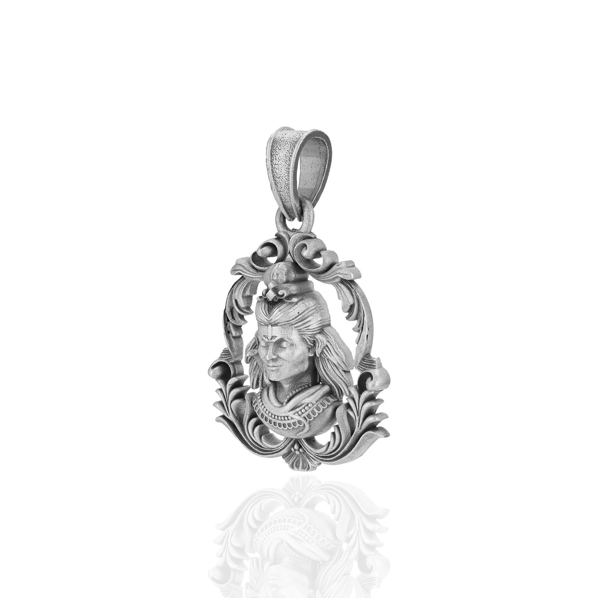 925 Sterling Silver Meditative Lord Shivan Oxidised Pendant for Men & Women