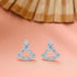 925 Sterling Silver Minimal Open Fan Stud Earrings for Women
