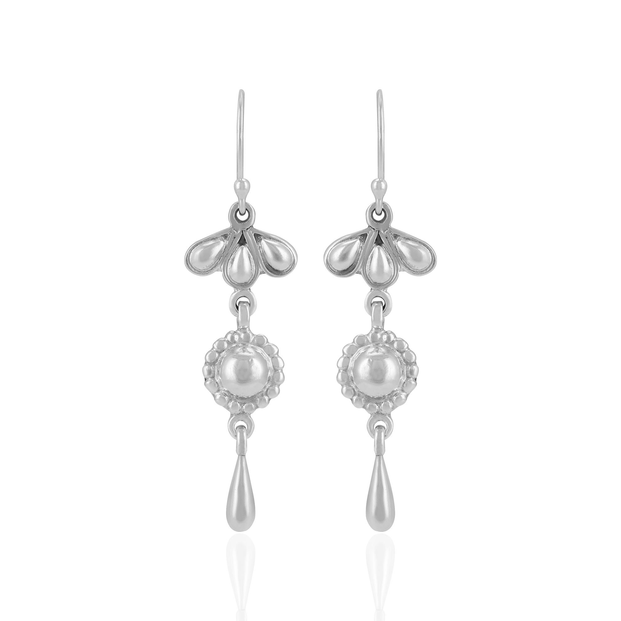 925 Sterling Silver Modern Minimal Teardrop Earrings For Women