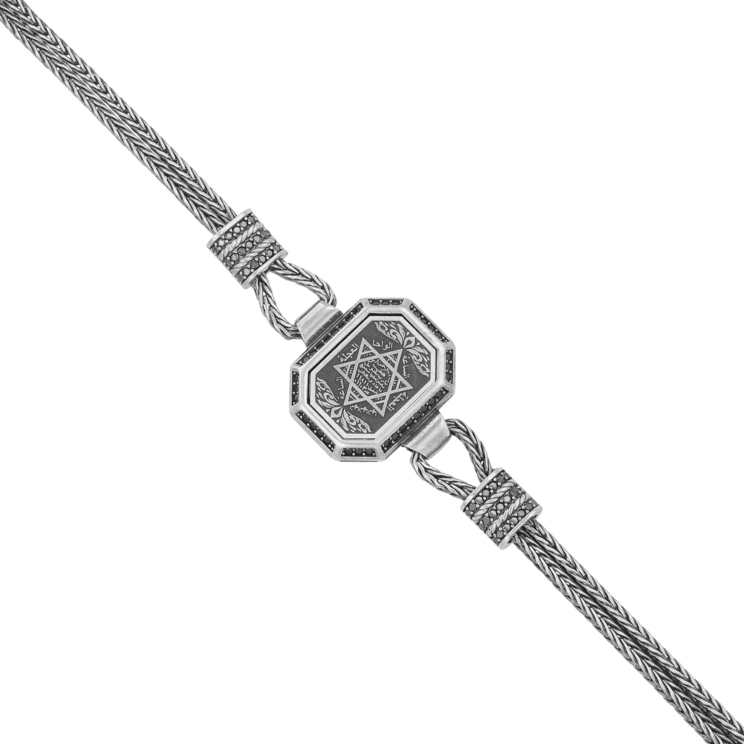 925 Sterling Silver Mystic Sigil Link Bracelet for Men