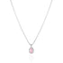 925 Sterling Silver October Month Oval Pink Tourmaline Birthstone Chain Pendant For Women