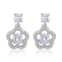 925 Sterling Silver Open Petal Flower Dangling Earring for Women