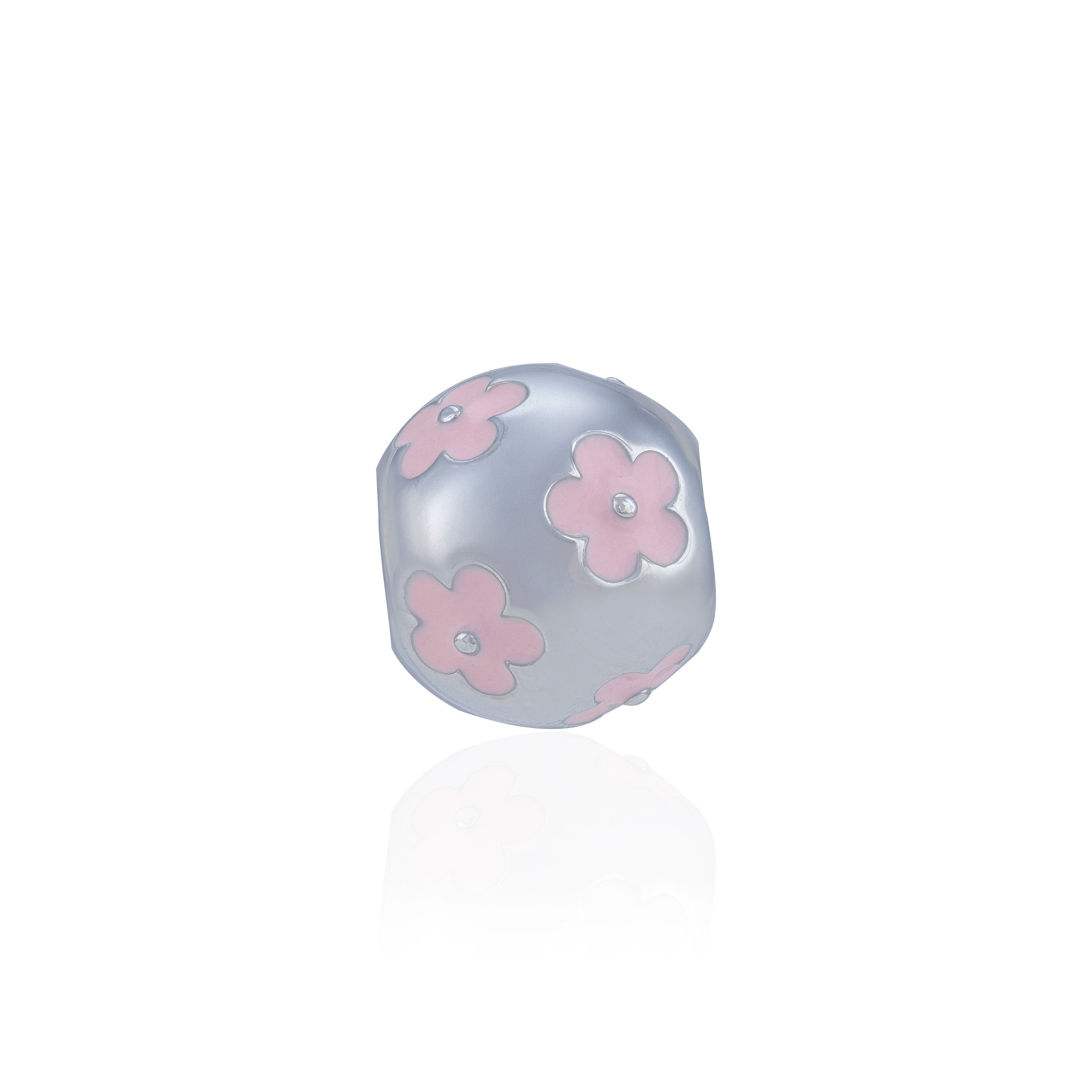 925 Sterling Silver Pink Petal Drift Charm Pendant for Women