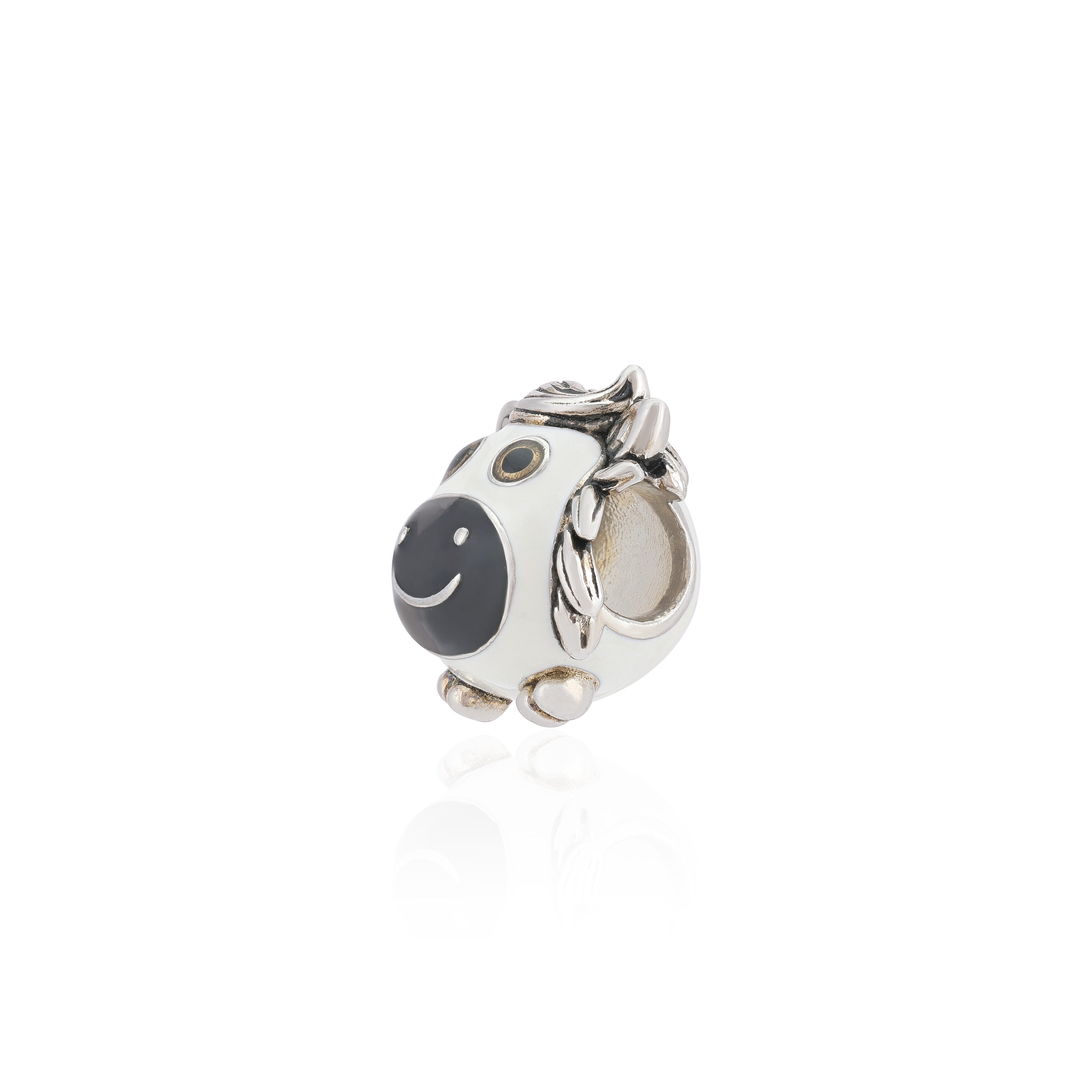 925 Sterling Silver Prancing Pony Joy Charm Pendant for Women