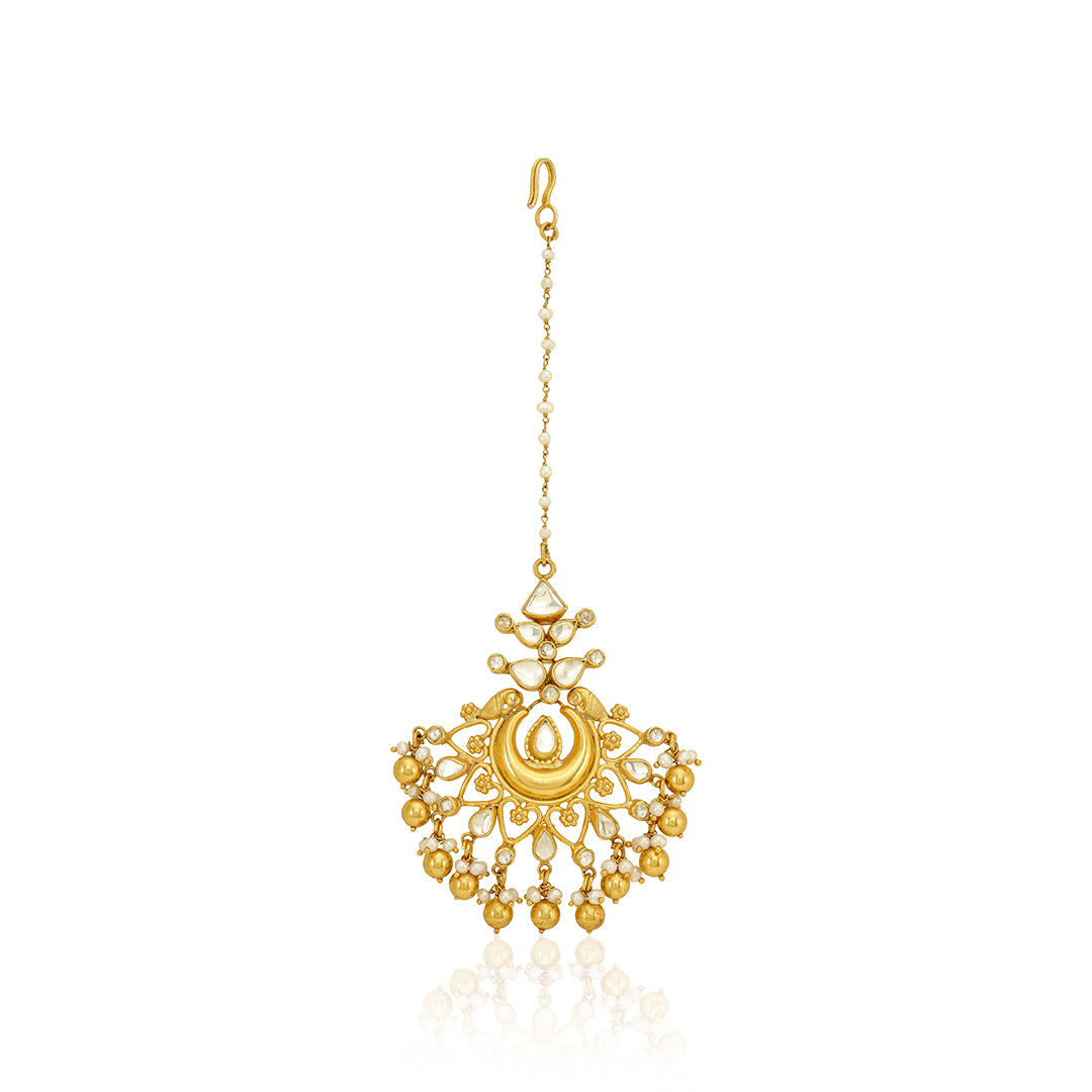 925 Sterling Silver Punjabi Gold Platted Tikka