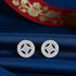 925 Sterling Silver Radiant Mandala Cutwork Stud Earrings for Women