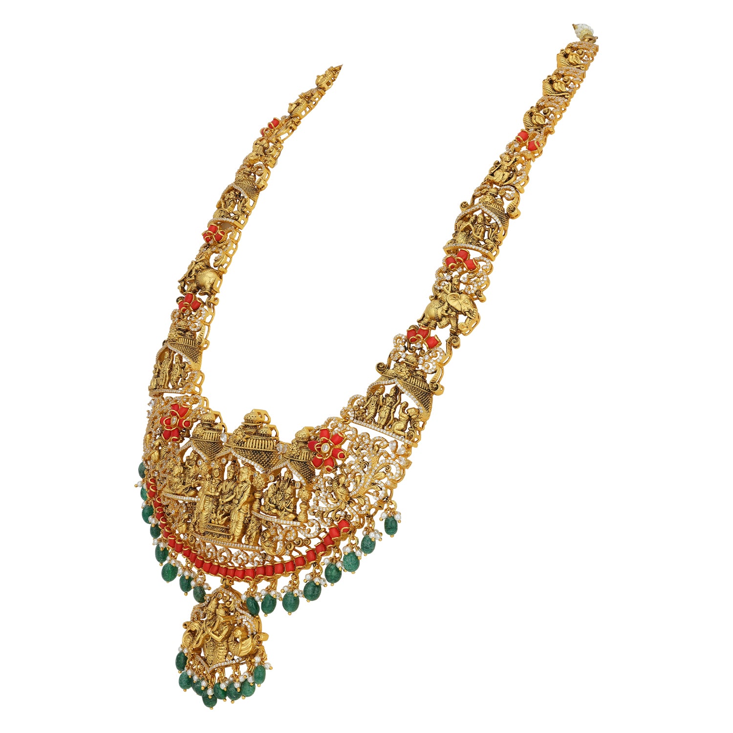 925 Sterling Silver Ramayana Darshan Heritage Haram for Women