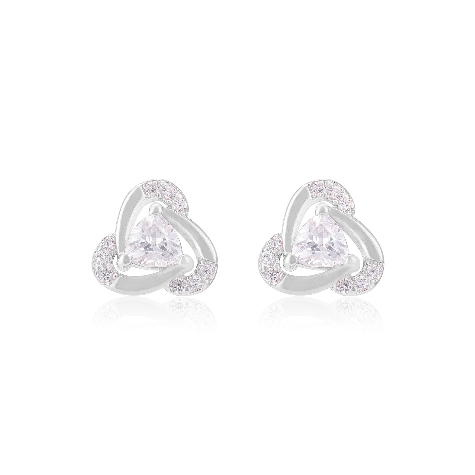 925 Sterling Silver Modern Triangle Earrings for Women