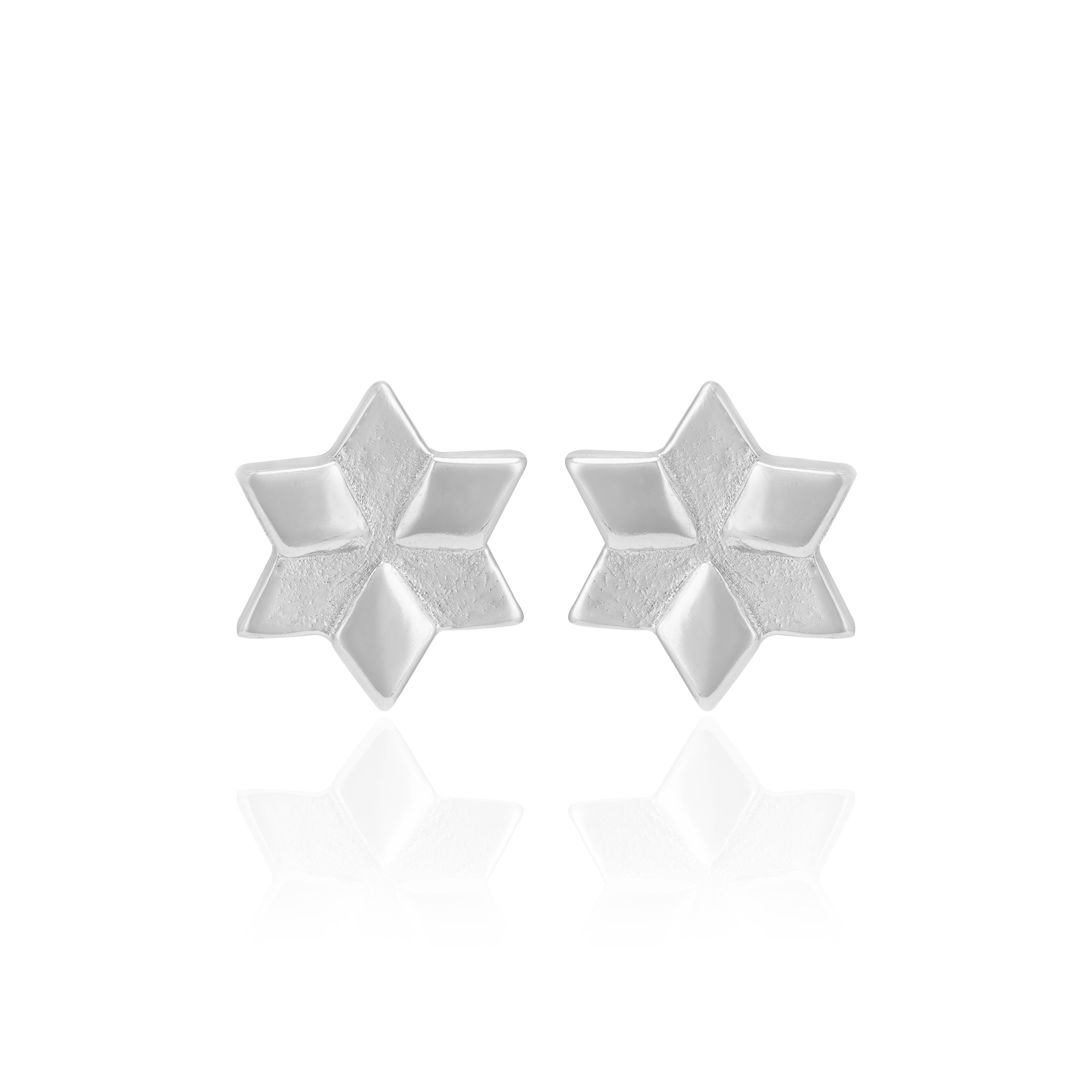 925 Sterling Silver Rhodium Plated Northstar Shine Stud for Women