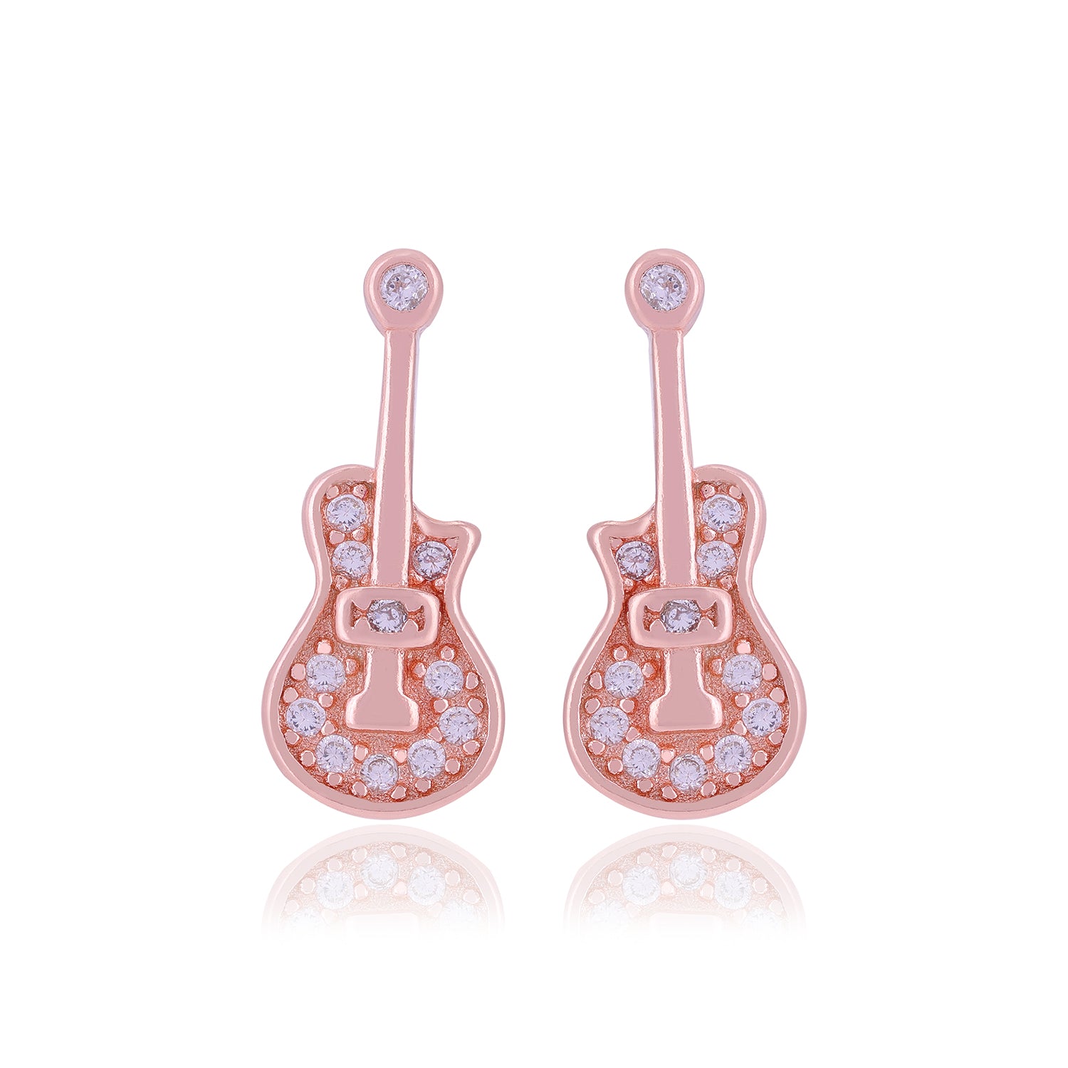 925 Sterling Silver Rockin Guitar Inspired Earrings