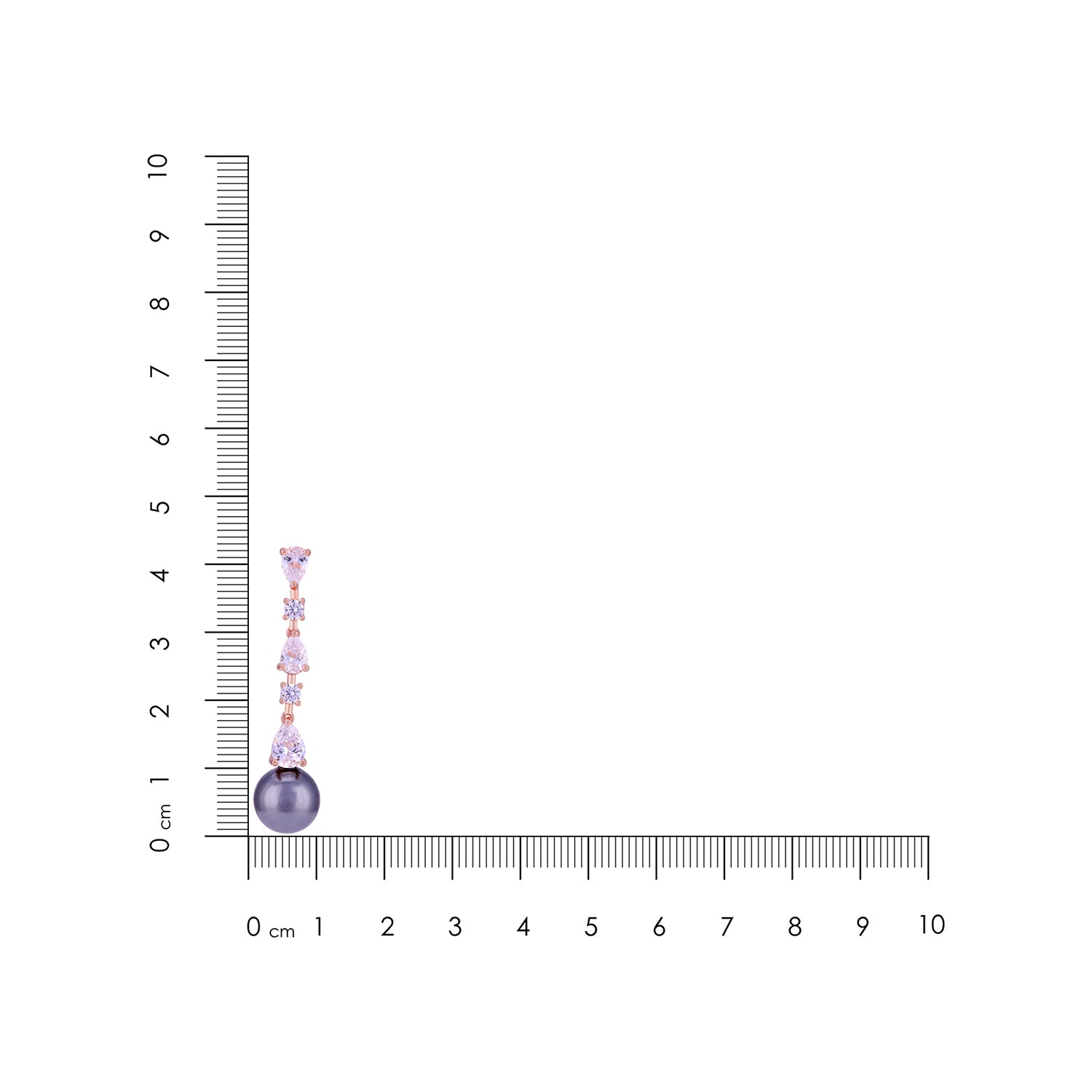 925 Sterling Silver Rose-Tone Pear Drop Earring for Women