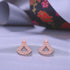 925 Sterling Silver Rose Arc Triangle Earrings for Women