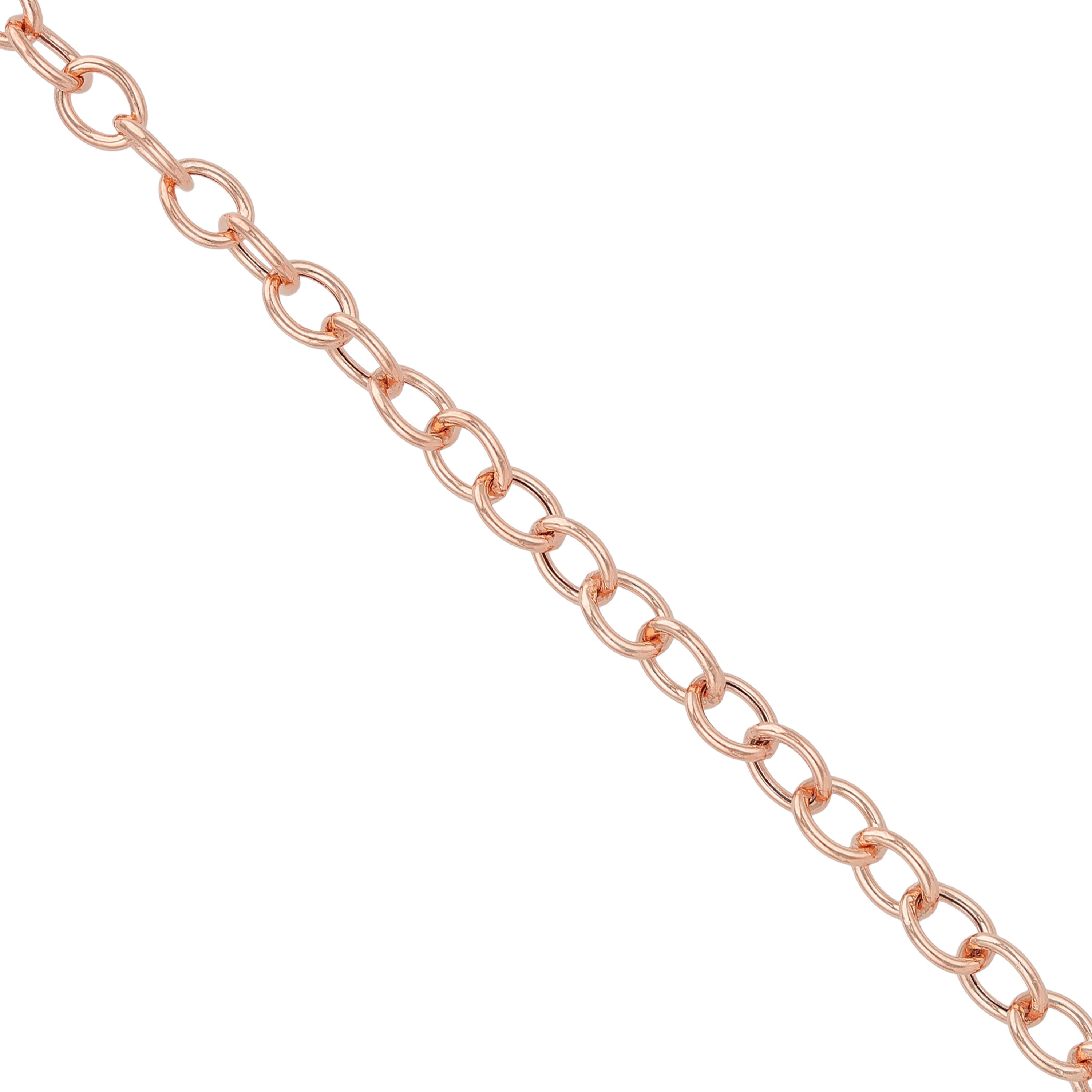925 Sterling Silver Rose Gold Plated Halo Circle Bracelet for Men