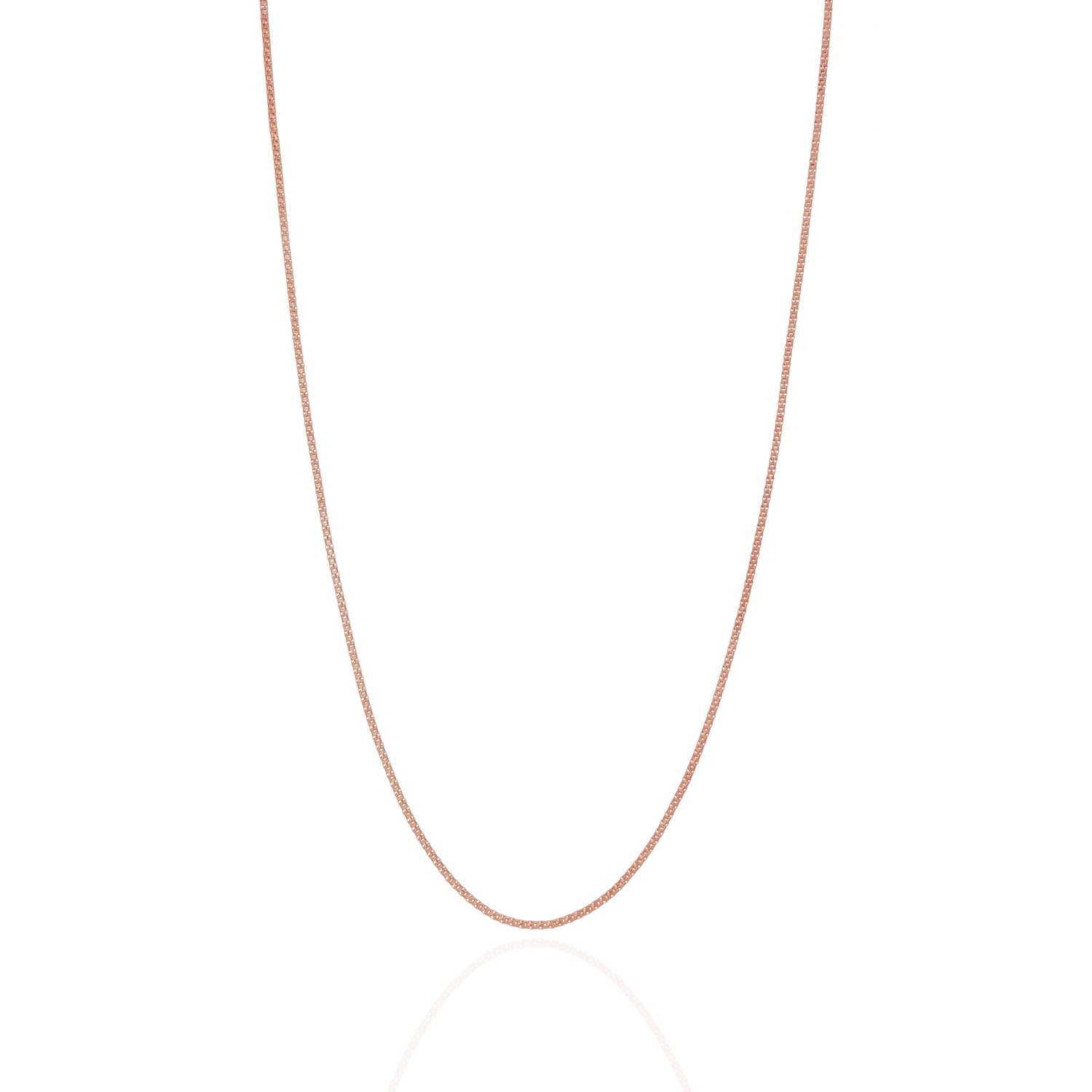 925 Sterling Silver Rose Gold Plated Lattice Flex Chain for Men