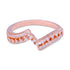 925 Sterling Silver Rose Gold Plated Minimalist V-Cut Ring for Women