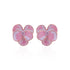 925 Sterling Silver Rose Gold Plated Pink Floral Stud for Women