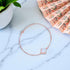 925 Sterling Silver Rose Gold Tiny Rhombus Bracelet For Women