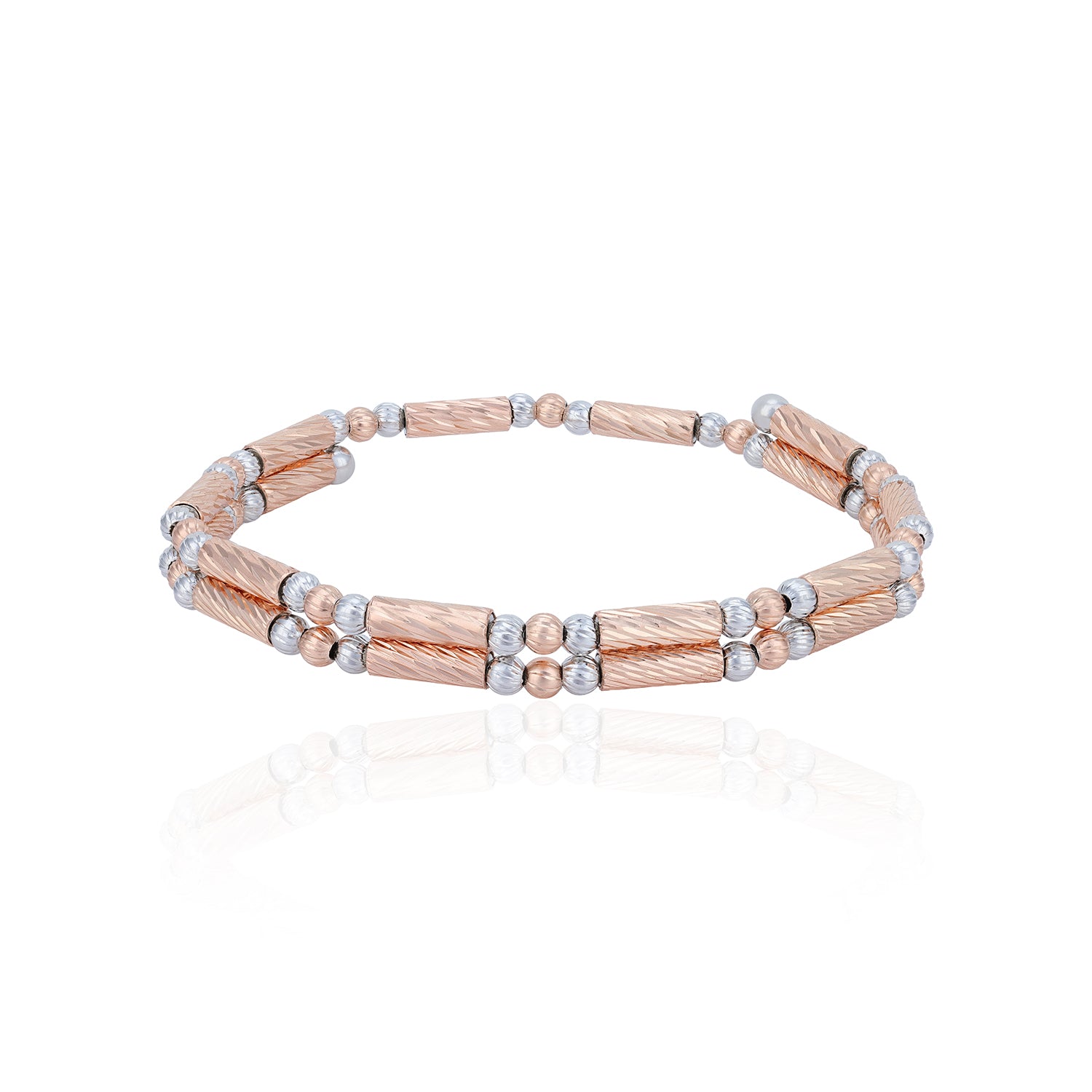 925 Sterling Silver Rosegold Convertible Bracelet Anklet Ring for Women