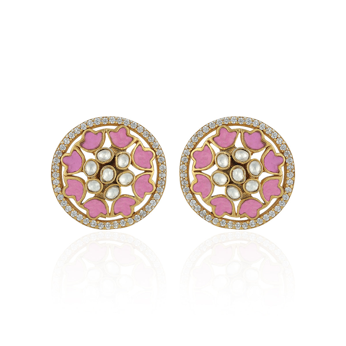 925 Sterling Silver Royal Floral Radiance Earring for Women