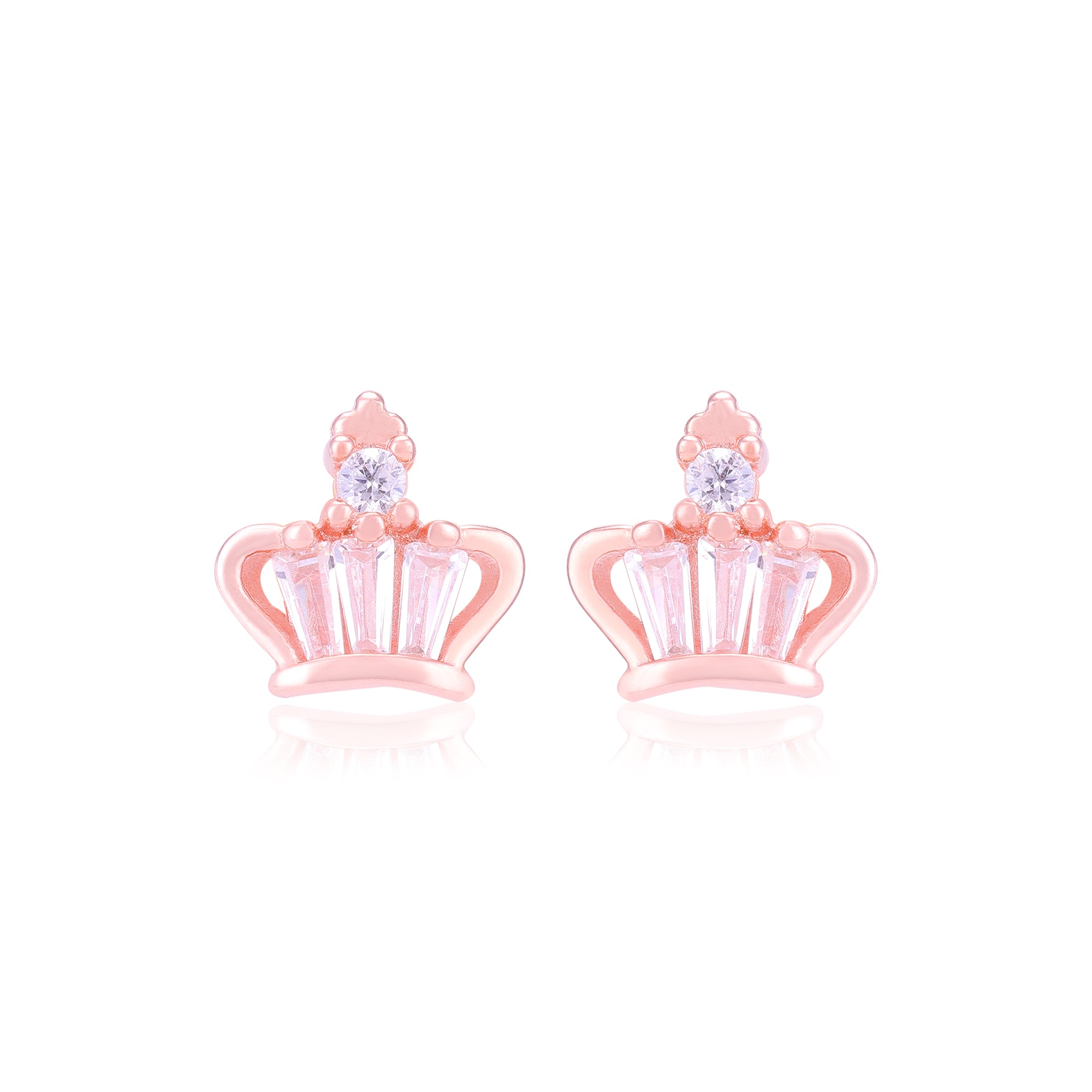 925 Sterling Silver Royal Helix Crown Earrings For Women