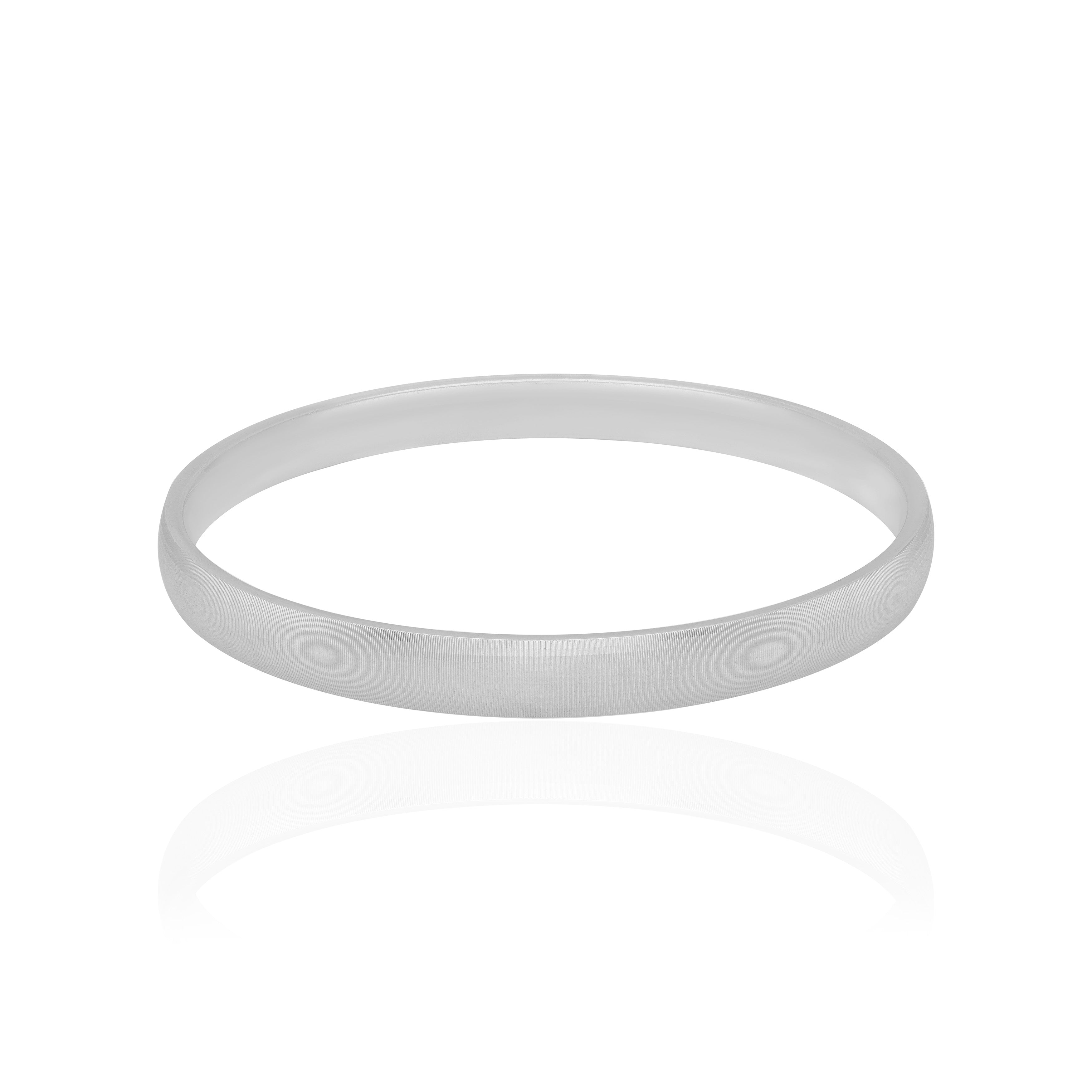 925 Sterling Silver Sleek Matte Axis Kada for Men