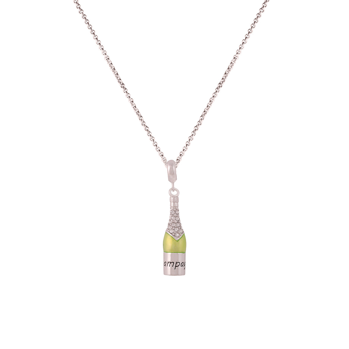 925 Sterling Silver Spring Champagne Pendant