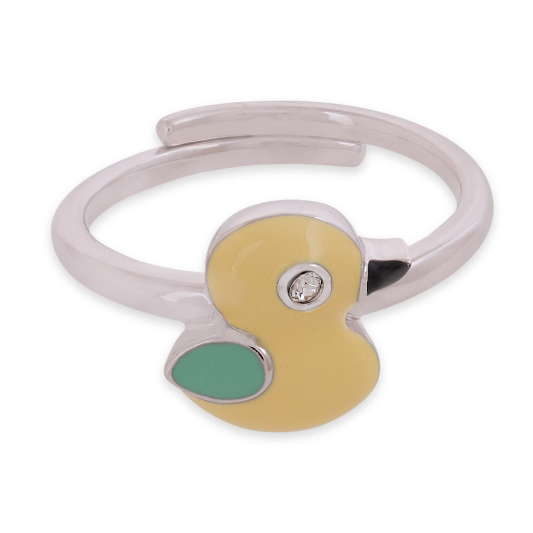 925 Sterling Silver Tiny Duckling Ring For Kids