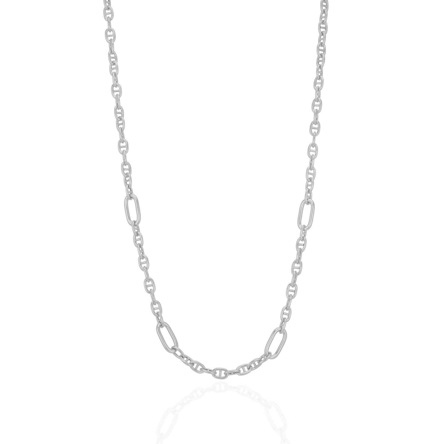 925 Sterling Silver Titan Halo Link Chain for Men